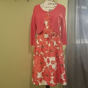 NWOT Jessica Howard spring floral dress cardigan